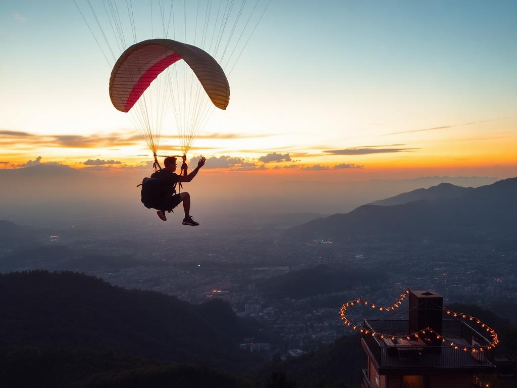 Paragliding & Sunset Rooftops